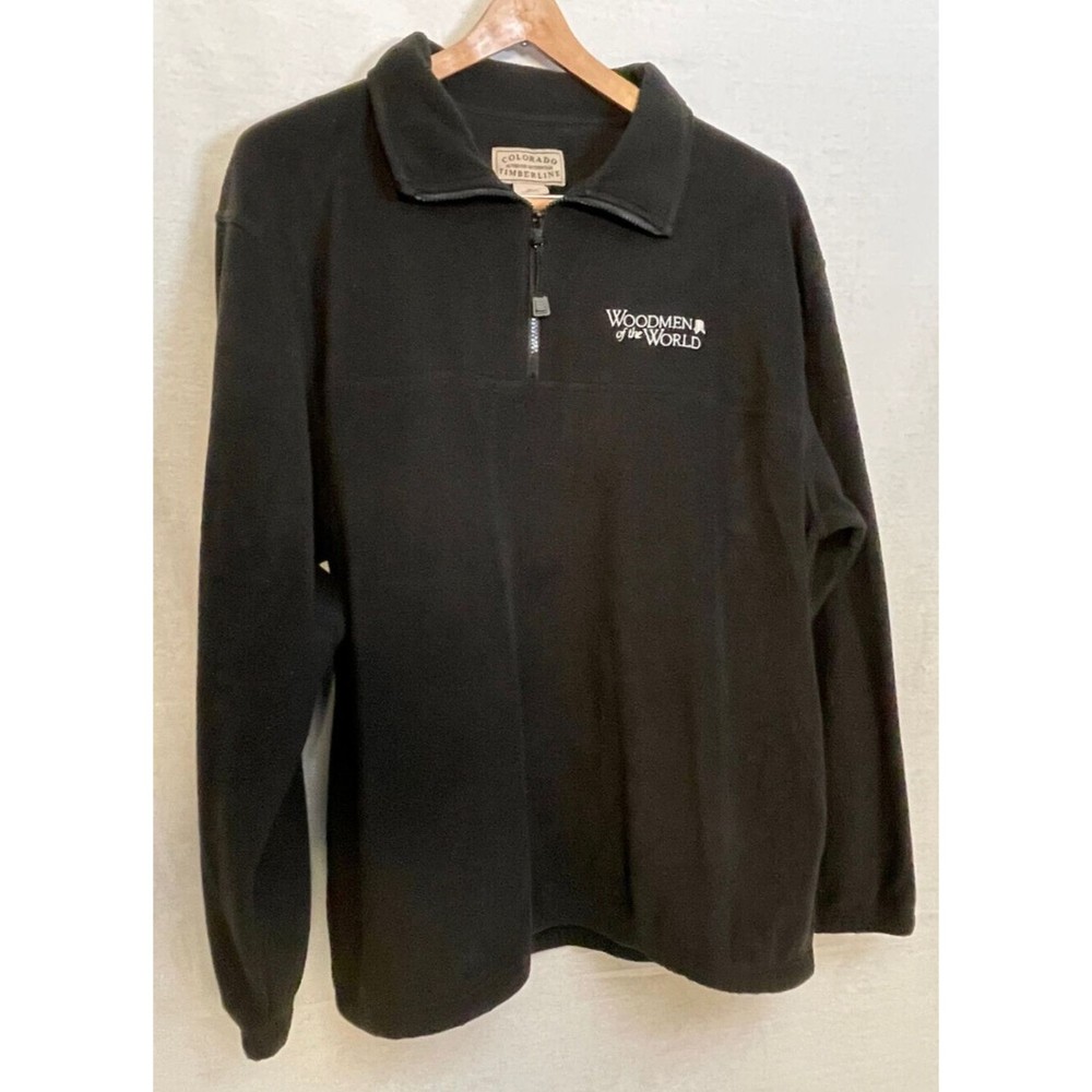 Colorado Timberline Black Fleece Jacket Windbreaker Woodmen of the World Size XL